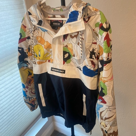 Limited Edition Members Only unisex Looney Tunes Collab Oversized Jacket KY2 - Picture 12 of 13